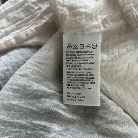 EUC Cleobella Dalia Midi Dress Blue Gray Rishi Block Print Boho Cotton Small (S) - Picture 16 of 16